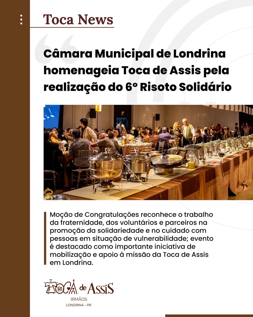 Toca Londrina recebe Moção de Congratulações da Câmara Municipal de Londrina